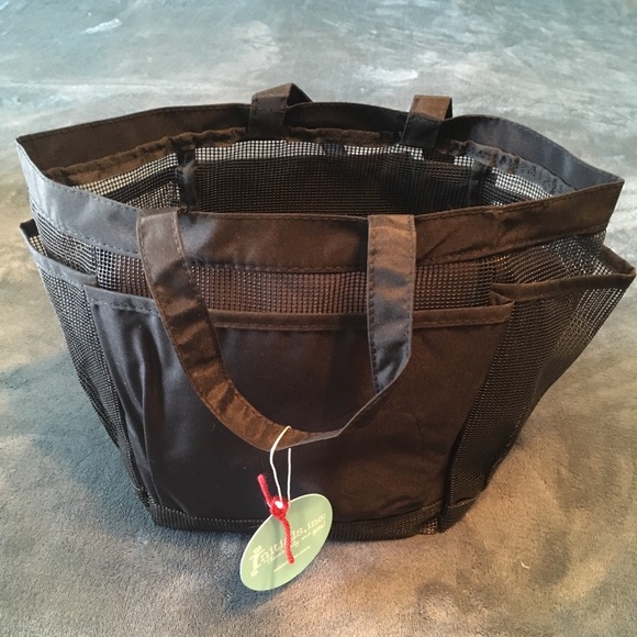 Initials Inc Handbags - Black Initial Inc Mesh Caddy NWT